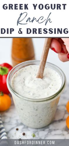 Level up your salads & appetizers with this irresistible Greek Yogurt Ranch Salad Dressing and Dip! It has the perfect blend of tangy flavors that will make your taste buds dance with joy! Give it a try and see for yourself!