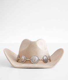 Shop the Fame Accessories Metal Conch Cowboy Hat for Women at Buckle.com. The Buckle carries the latest Fame Accessories products and styles, so come back often. Shop at Buckle.com today! Women’s Cowgirl Hat, Tan Cowgirl Hat, Women's Western Outfits, Cowboy Hat For Women, Women’s Cowboy Hats, Womens Cowboy Hats, Boho Cowgirl Outfit, Cute Cowgirl Hats, Acl Style