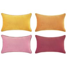 PRICES MAY VARY. 100% Velvet SET OF 4: Includes 1 bright yellow velvet pillow + 1 honey yellow velvet pillow + 1 pink velvet pillow + 1 pink ochre velvet pillow COVERS ONLY: 12 x 20 inches (approx. 30 x 50 cm). Pillow inserts NOT included SIGNATURE PILLOWS: If you love color, don’t settle for just one. These color block style pillows are sure to become one of your favorite items in your home! PREMIUM QUALITY: Soft to the touch and comfortable to lay on. Strong chain stitches and color coordinate Statement Pillows, Pink Velvet Pillow, Statement Pillow, Bright Pillows, Kids Throw Pillows, Velvet Set, Honey Yellow, Pink Throw Pillows, Rectangular Pillow Cover