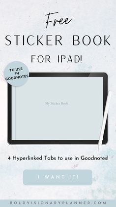 Get a FREE sticker book to keep your digital stickers in! It has 4 hyperlinked tabs to use in Goodnotes. Simply sign up to our mailing list to claim today. Our resource library also has digital stickers to download and use inside! #stickerbook #goodnotesPDF #interactivePDF #digitalplanning #digitalnotebook #digitalcalendar #freestuff #freestickers #digitalplanner Digital Sticker Book, Goodnotes Template Free Stickers, Ipad Astethic, Goodnotes Stickers Free Png, Goodnotes Tutorial, Free Goodnotes Stickers, Good Notes Stickers, Ipad Stickers Goodnotes, Goodnotes Free