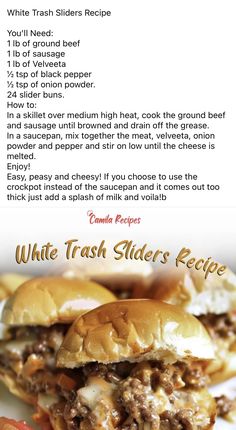 Bowl Party Food, Easy Eat, Tailgate Food, Slider Recipes, Supper Recipes, Soup And Sandwich, Yummy Eats, Quick Meals, Quick Easy Meals