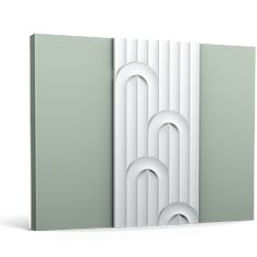 an image of a room divider that is in the shape of a column with two circles on it