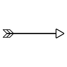 an arrow pointing to the right on a white background