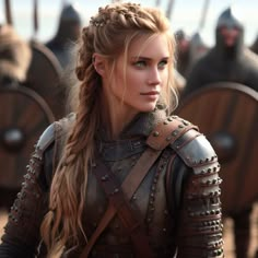 Blonde Warrior Woman, Blonde Warrior, Warrior Braid, Female Viking, Women Viking, Viking Warrior Woman, Warrior Outfit, Medieval Woman, Viking Women