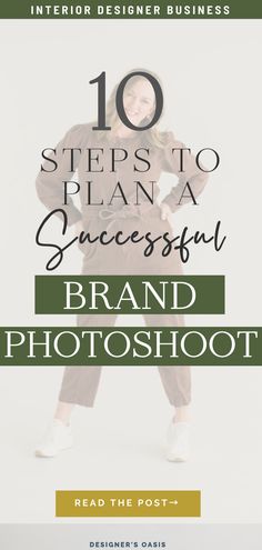 a woman standing in front of a white background with the words 10 steps to plan a successful