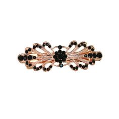 Faship Gorgeous Black Rhinestone Crystal Small Floral Hair Barrette Clip Size: S.  Gender: female.  Age Group: adult. Lemon Hair, Decorative Hair Clips, Hair Bun Maker, Tortoise Shell Hair, Bobby Pin Hairstyles, Crystal Hair Clips, Rhinestone Hair Clip, Star Hair