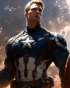 Character Design Superhero, Superhero Captain America, Captain America The First Avenger, The First Avenger, Captain Rogers, First Avenger, Avengers 1