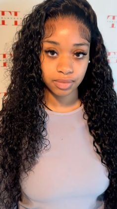 Curly Hair Sew In, Deep Wave Wig, Hair Curling Tips, Quick Weave Hairstyles, Beautiful Curly Hair, Wave Wig, Pretty Braided Hairstyles, Dope Hairstyles, Face Card