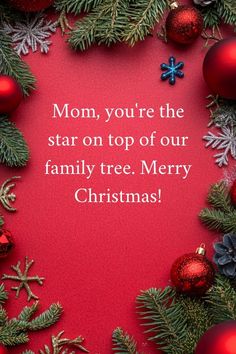 The best message to write in a Christmas card for mum on an aesthetic Christmas-inspired background. Things To Write, Best Christmas Wishes, Xmas Wishes