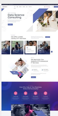 the landing page for data science consulting, which is designed to look like it has many different