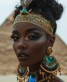 Ancient Indian Makeup, Eygptain Goddess Aesthetic, Egyptian Halloween, African Makeup, Cleopatra Halloween