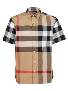 Burberry Fashion, Burberry Vintage, Cotton Poplin Shirt, Short Sleeve Pattern, Men Fashion Casual Outfits, Fashion Mens