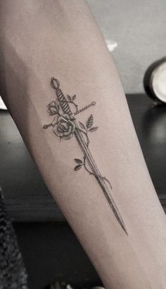 Rose And Dagger Tattoo, Aquarius Symbol, Stitch Tattoo, Symbol Tattoo, More Tattoo, Simple Tattoo Designs, Tattoo Designs And Meanings