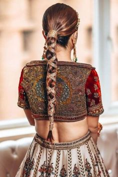 Messy Ponytail Hairstyles, Indian Braids, Hairstyles For Indian Wedding, Bridal Hairstyles With Braids, Different Braids