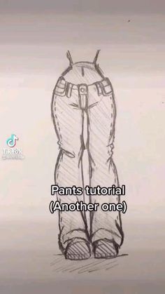 a drawing of a person wearing pants with the words pants tutor another one on it