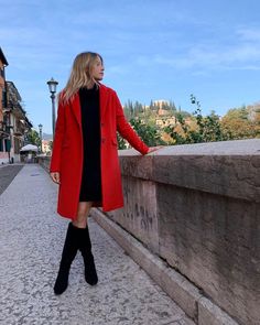 Paper Wardrobe [ Wooden ] on Instagram: “Our lovely regular coat in new Autumn colors  #redcoat #fallwinter #ootd #musthave #womenswear #wooldress #highboots #totallook…” Classic Burgundy Long Coat, Maroon Trench Coat, Red Single-breasted Wool Coat For Fall, Burgundy Leather Trench Coat, Burgundy Single-breasted Winter Outerwear, Red Coat, Coat Outfits, Wool Dress