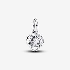 This intricate Clear Eternity Circle Dangle Charm is a must-have for your Pandora Moments collection. Crafted in lustrous sterling silver, it features an openwork infinity braid decorated with a central larger clear cubic zirconia, elegantly surrounded by three smaller clear cubic zirconia. The intricate design symbolizes eternity and adds an additional layer of meaning to the piece. Elevate your bracelet with this timeless piece or gift it as a representation of an everlasting bond. Pandora Apr Infinity Braid, Charms Pandora, Charm Holder, Dangle Necklaces, Dangle Charms, Lab Created Diamonds, Pandora Jewelry, Bracelets And Charms, Cleaning Jewelry