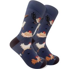 PRICES MAY VARY. ✅ Design - Enjoy the delightful sight of colorful chickens, roosters, and hens on these socks, crafted to catch the eye and add a whimsical touch to any ensemble. Ideal for poultry enthusiasts or fans of farm-themed apparel. ✅ Quality Materials - Constructed with high-quality combed cotton, these rooster and hen socks offer superior comfort and durability. The breathable fabric ensures your feet stay comfortable throughout the day. ✅ Quality Materials - Constructed with high-qua Comfort Chicken, Chicken Socks, Chicken Gifts, Sock Drawer, Professional Wear, Quirky Fashion, Chicken Lovers, Farm Decor, Playful Design