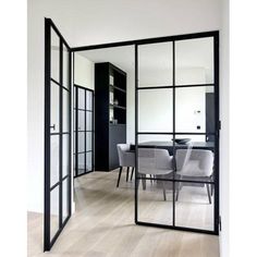 iwd-iron-wrought-french-double-door-Interior-no-threshold-cifd-in007-8-lite-pane-clear-glass Double Door Interior, French Double Doors, Steel French Doors, Steel Doors And Windows, Glass Doors Patio, Double Doors Interior, Door Interior, Wrought Iron Doors, Glass Doors Interior