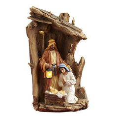 a nativity scene with jesus and baby jesus