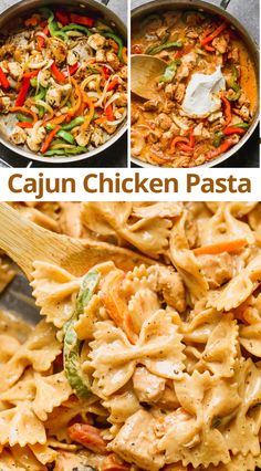 the steps to make cajun chicken pasta