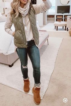 Winter Fashion Outfits Casual, Vest Outfits, Looks Chic, Casual Winter Outfits