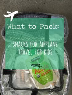 what to pack snacks for airplane travel for kids