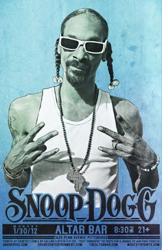 the poster for snoop dogg's upcoming concert