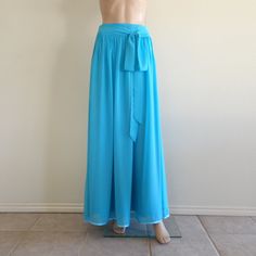 Love this, but maybe in a different color Bridesmaid Skirt, Bridesmaids Ideas, Skirt Chiffon, Bridesmaid Skirts, Blue Maxi Skirt, Bridesmaid Ideas, Evening Skirts, Floor Length Skirt, Skirt Long