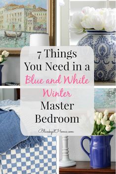 French Blue Bedroom, Blue And White Comforter, Blue And White Bedding, Light Blue Bedroom, Cream Bedrooms, Best Bedroom Colors, Winter Bedroom