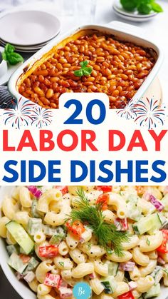 the cover of 20 labor day side dishes