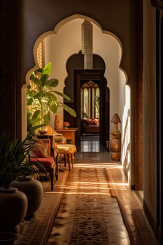 Embarking on Elegance: Discover the allure of Moroccan hallways, where tradition and elegance intertwine in a captivating design journey. Indian Modern House Interiors, Eastern House Design, Middle Eastern Inspired Decor, South East Asian Interior Design, Moorish Design Interiors, Middle Eastern Home Aesthetic, Mid Century Modern Moroccan, Indian Inspired Interior Design, Traditional Moroccan House