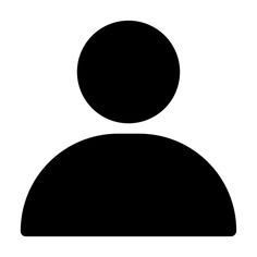 a black and white silhouette of a person's head with an oval shape on it