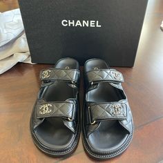 Brand New And Never Been Worn. Sold Out 2024 Chanel Dad Sandal Mule Slides. Comes With Box And 2 Dust Bags For Each Shoe. Purchased From Nordstrom. Shoe Is Sold Out And High In Demand. Ask Questions If Any Before Purchasing :) Mule Slides, Dad Sandals, Chanel Sandals, Chanel Shoes, Handbag Accessories, Mule, Women's Shoes Sandals, Shoes Sandals, Slides