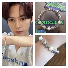 Made by order  Length can be personalized Chain: stainless steel  Please don't hesitate to ask any questions! All my products are belong to me please do not copy! Skz Necklaces, Lee Know Bracelet, Minsung Bracelet, Kpop Bead Bracelets, Skz Bracelet, Skz Jewelry, Ideas For Bracelets, Stray Kids Bracelet, Skz Merch