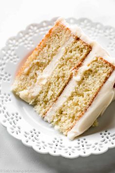 a slice of cake on a white plate