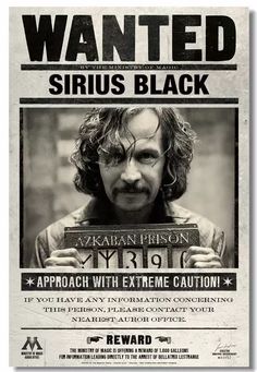 the wanted poster for sirius black