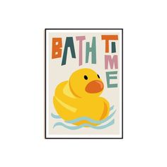 Bath Time Print - A2 size  Duck art print perfect for nurseries, children's rooms, or fun bathroom decor, this 'Bath Time' print is sure to bring smiles and brighten up your day. All prints are digitally designed by myself and printed to order.  Smooth fine art 230 gsm matte card. Printed with vivid colour and detail.   Sold without a frame. All prints are digitally designed by myself and printed to order.  Smooth fine art 230 gsm matte card. Printed with vivid colour and detail. Delivered rolled in a tube to avoid any creasing and ensure the print arrives in immaculate condition.  We recommend getting the print framed and hanging out of direct sunlight to ensure the colours don't fade. Sold without a frame. Bath Time Quotes, Duck Bathroom, Kids Bathroom Colors, Fun Bathroom Decor, Kids Bathroom Art, Fun Bathroom, Baby Bathroom, Duck Art, Time Art