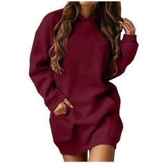 Patlollav Womens Long-Sleeve Pocket Hoodie Dress Waist Sweatshirt Solid Dress Color/Size: Red/L Gender: Women/Female/Girl It is made of high quality materials, durable enought for your daily wearing. I am sure you will like it! If you have any questions about this products, please feel free to contact us. We will contact you within 24 hours to provide you with a better solution. KEY: Womens fall fashion 2022, Christmas gifts, Womens plus size clearance, My orders Color: Beige.  Age Group: adult. Fall Hooded Sweatshirt Dress For Loungewear, Oversized Hooded Sweatshirt Dress For Winter, 2022 Christmas Gifts, Oversized Hooded Sweatshirt Dress Casual, Casual Oversized Hooded Sweatshirt Dress, Long Sleeve Cotton Sweatshirt Dress With Drawstring Hood, Womens Fall Fashion, Fall Fashion 2022, Shirt Tunic Top