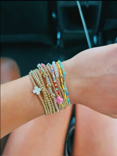 Preppy Accessories, Icon Jewelry, Bracelet Stacks, Crystal Bead Jewelry, Bracelet Inspo, Preppy Jewelry, Wrist Jewelry, Diy Bracelet Designs