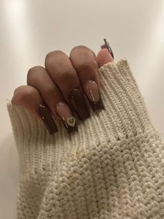 Burgundy Acrylic, Burgundy Acrylic Nails, Christmas Burgundy, Acrylic Nail Designs Coffin, Nails Designs Ideas, Brown Acrylic Nails, Wine Nails, Hippie Nails, Punk Nails