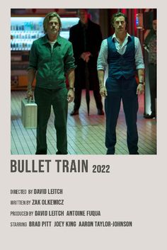 minimal polaroid poster for bullet train movie starring brad pitt and aaron taylor-johnson Bullet Train Movie, Brad Pitt Movies, Train Movie, Peaky Blinders Characters, Train Posters, Aaron Taylor, Bullet Train