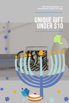 an image of a menorah with the words unique gift under $ 10 on it