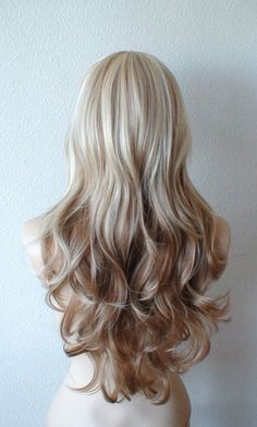 ❤ Blonde To Brown Ombre Hair Reverse, Blonde Hair Brown Ends, White Hair With Brown Highlights, Brown And Platinum Blonde Hair, Reverse Blonde Ombre, Reverse Ombré Hair, Reverse Ombre Hair Blonde, White Blonde Highlights On Brown Hair, Blonde To Brown Balayage