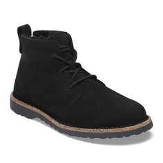 Original footbed Chukka-inspired design. The Uppsala Mid boot laces you a cozy genuine shearling lining. Velvety suede on the outside original contoured footbed on the inside. Feel the difference after a day on your feet. Contoured cork-latex footbed creates custom support with wear Classic suede upper genuine shearling lining Suede footbed lining Rubber outsole Footbed made in Germany Mid High Boots, Boot Laces, Black Birkenstock, Andermatt, Mens Skechers, Mid Boots, Mens Uggs, Zermatt, Clarks Women's