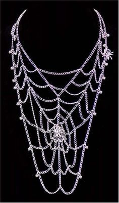 Web Necklace, Fall And Halloween, Beaded Jewelry Patterns, Special Jewelry, Holiday Jewelry