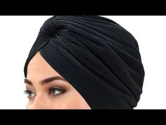 Turban Diy, Turban Headband Tutorial, Turban Mode, Black Turban, Chemo Head Scarf, Fashion Turban, Head Turban