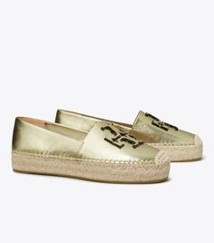 Ines Platform Espadrille: Women's Designer Espadrilles | Tory Burch Designer Espadrilles, Gold Espadrilles, Miller Sandal, Platform Flip Flops, Platform Espadrilles, Mule Sandals, Sport Sandals, Footwear Design Women, Seasonal Fashion