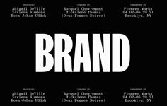 the words brand are written in white on a black background