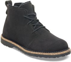 Offering casual style you can wear every day  the women's Birkenstock Upsalla Mid Lace-Up Shearling boots have contoured footbeds for all-day comfort and a lace-up design for a personalized fit. Shearling Boots Woman, Womens Casual Boots, Birkenstock Women, Shearling Boots, Womens Size Chart, Soft Suede, Casual Boots, Boots Black, Birkenstock